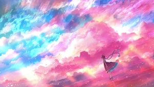天空下的女孩