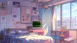 房间绿景小清新