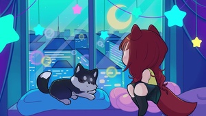 小猫与女孩