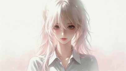 可爱粉发女孩