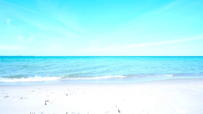 4K清澈沙滩海浪