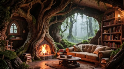 【雨景】奇幻树洞