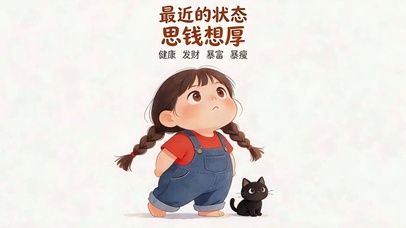 可爱女孩与猫咪