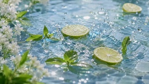 清凉青柠夏日水漾清新