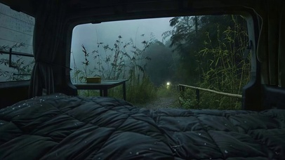 夜景树木