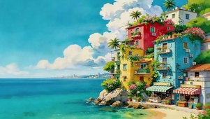 海滨小镇