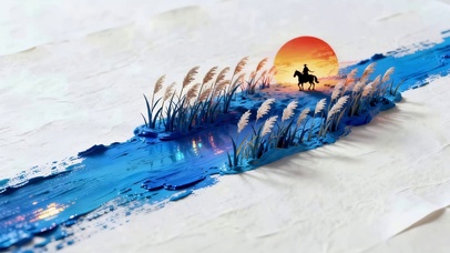 油画风插画