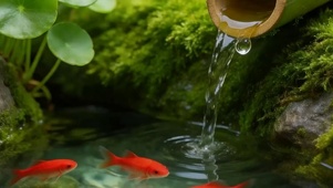护眼水流带鱼屏