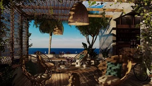 海滩休息室咖啡厅