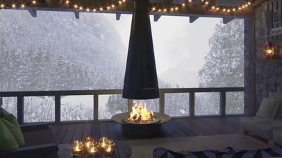 山谷里的小村庄大雪