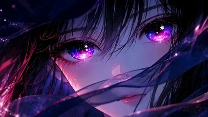 星空紫眸眨眼动态