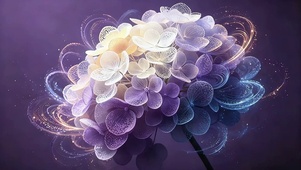 梦幻光效绣球花