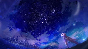 星空下的女孩