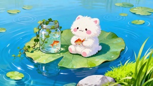荷塘鱼趣