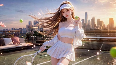 天台网球活力美少女