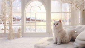 雪天与猫
