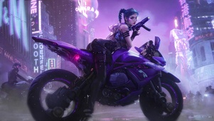 赛博都市摩托美女