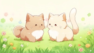 两只可爱小猫咪