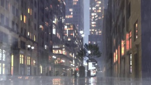 城市雨天街道