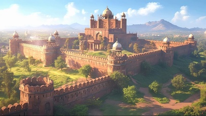 蓝天阳光宫殿古堡