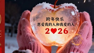 2026跨年快乐带鱼屏双屏