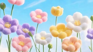 护眼白云花草树木带鱼屏