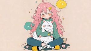 多巴胺少女与猫