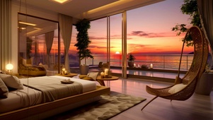 夕阳海景房间