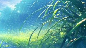 雨中小草