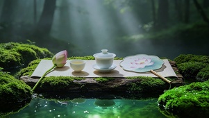 清雅国风茶境