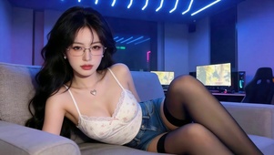 电竞可爱黑丝女孩
