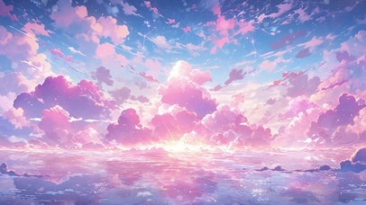 【4K】粉色云朵