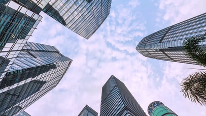 4K 高清 深圳市摩天大楼天空