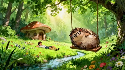 自由自在的小刺猬