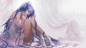 蓝发少女
