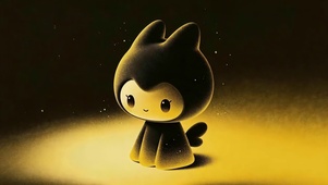 可爱小黑猫