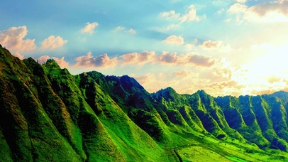 唯美山顶晚霞4K