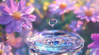 紫色宁静水池浪漫戒指