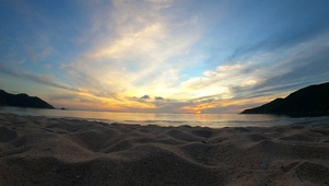 4K 海滩晚霞
