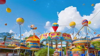 蓝天下的游乐园