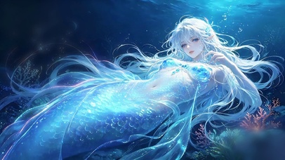 漂浮人鱼少女
