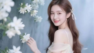 治愈微笑少女