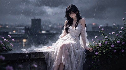 雨中少女