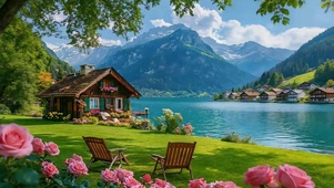 湖山花屋 自然风景