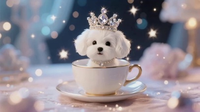 可爱的茶杯狗
