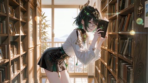 暖阳图书馆少女奈芙尔