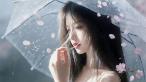 樱花打伞的女孩