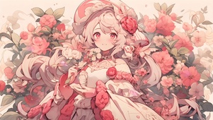 花丛女孩