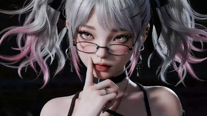 暗黑风双马尾少女