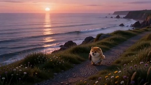 治愈我的刀盾海边落日